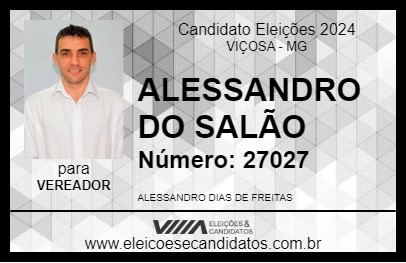 Candidato ALESSANDRO DO SALÃO 2024 - VIÇOSA - Eleições