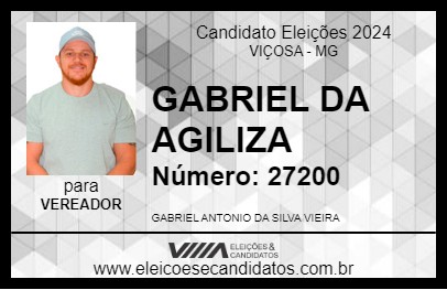 Candidato GABRIEL DA AGILIZA 2024 - VIÇOSA - Eleições