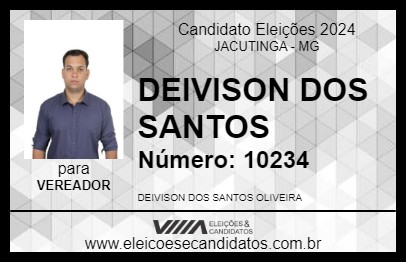 Candidato DEIVISON DOS SANTOS 2024 - JACUTINGA - Eleições