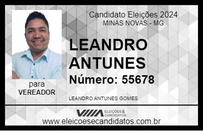 Candidato LEANDRO ANTUNES 2024 - MINAS NOVAS - Eleições