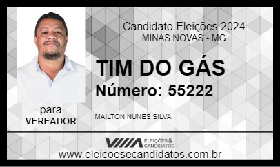 Candidato TIM DO GÁS 2024 - MINAS NOVAS - Eleições