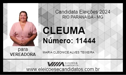 Candidato CLEUMA 2024 - RIO PARANAÍBA - Eleições