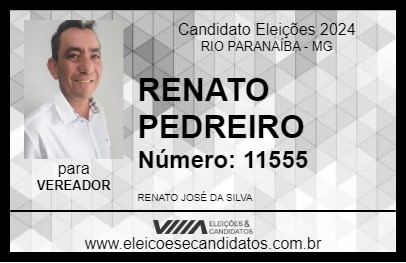 Candidato RENATO PEDREIRO 2024 - RIO PARANAÍBA - Eleições