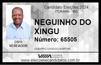 Candidato NEGUINHO DO XINGU 2024 - ITURAMA - Eleições