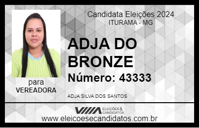 Candidato ADJA DO BRONZE 2024 - ITURAMA - Eleições