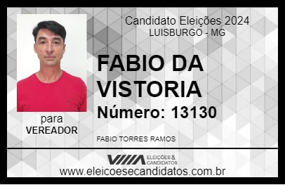 Candidato FABIO DA VISTORIA 2024 - LUISBURGO - Eleições