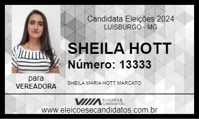 Candidato SHEILA HOTT 2024 - LUISBURGO - Eleições