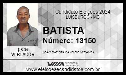 Candidato BATISTA 2024 - LUISBURGO - Eleições