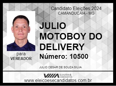 Candidato JULIO MOTOBOY DO DELIVERY 2024 - CAMANDUCAIA - Eleições