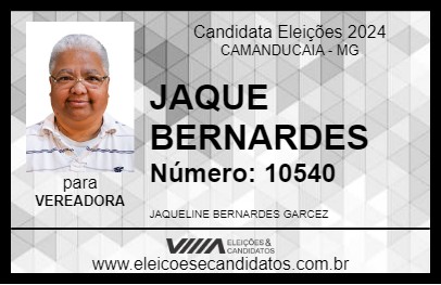 Candidato JAQUE BERNARDES 2024 - CAMANDUCAIA - Eleições