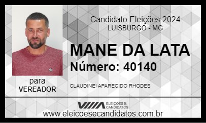 Candidato MANE DA LATA 2024 - LUISBURGO - Eleições