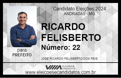 Candidato RICARDO FELISBERTO 2024 - ANDRADAS - Eleições