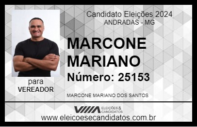 Candidato MARCONE MARIANO 2024 - ANDRADAS - Eleições