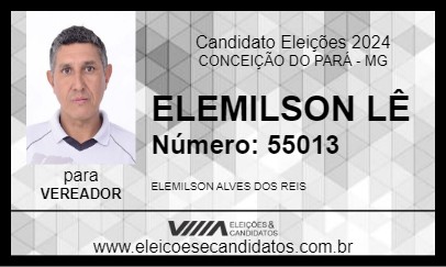 Candidato ELEMILSON LÊ 2024 - CONCEIÇÃO DO PARÁ - Eleições