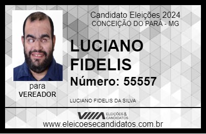 Candidato LUCIANO FIDELIS  2024 - CONCEIÇÃO DO PARÁ - Eleições