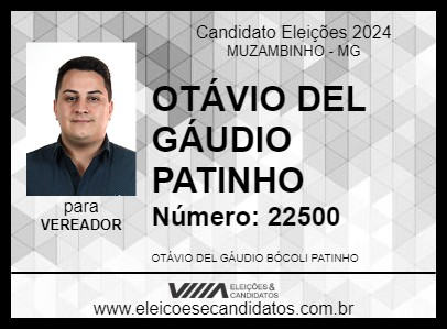 Candidato OTÁVIO DEL GÁUDIO PATINHO 2024 - MUZAMBINHO - Eleições