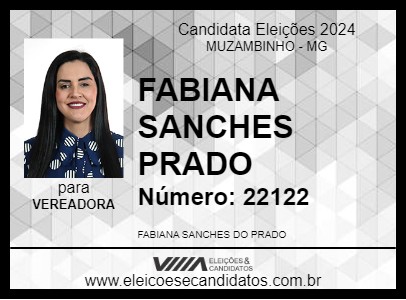 Candidato FABIANA SANCHES PRADO 2024 - MUZAMBINHO - Eleições