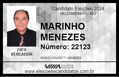 Candidato MARINHO MENEZES 2024 - MUZAMBINHO - Eleições