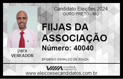 Candidato FIIJAS DA ASSOCIAÇÃO  2024 - OURO PRETO - Eleições