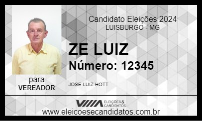 Candidato ZE LUIZ 2024 - LUISBURGO - Eleições