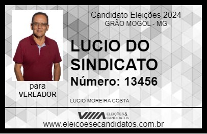 Candidato LUCIO DO SINDICATO 2024 - GRÃO MOGOL - Eleições