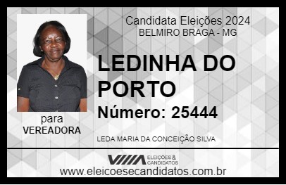 Candidato LEDINHA DO PORTO 2024 - BELMIRO BRAGA - Eleições