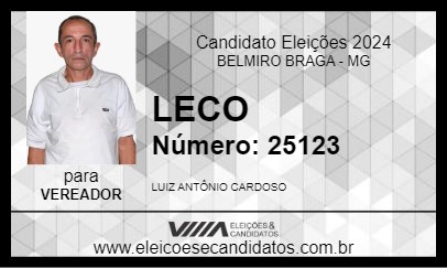 Candidato LECO 2024 - BELMIRO BRAGA - Eleições