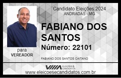 Candidato FABIANO DOS SANTOS 2024 - ANDRADAS - Eleições