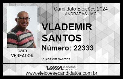 Candidato VLADEMIR SANTOS 2024 - ANDRADAS - Eleições