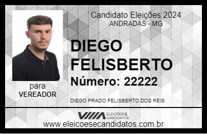 Candidato DIEGO FELISBERTO 2024 - ANDRADAS - Eleições