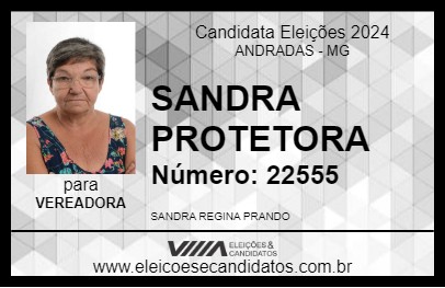 Candidato SANDRA PROTETORA 2024 - ANDRADAS - Eleições