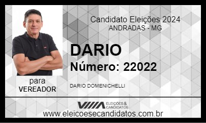 Candidato DARIO 2024 - ANDRADAS - Eleições