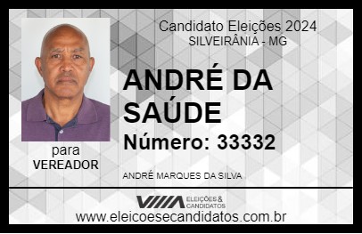 Candidato ANDRÉ DA SAÚDE 2024 - SILVEIRÂNIA - Eleições