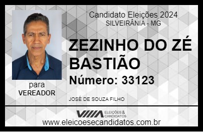 Candidato ZEZINHO DO ZÉ BASTIÃO 2024 - SILVEIRÂNIA - Eleições