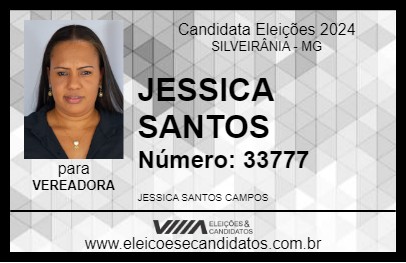 Candidato JESSICA SANTOS 2024 - SILVEIRÂNIA - Eleições