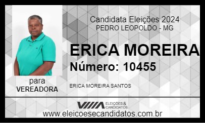 Candidato ERICA MOREIRA 2024 - PEDRO LEOPOLDO - Eleições