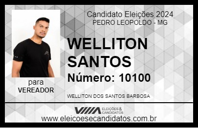 Candidato WELLITON SANTOS 2024 - PEDRO LEOPOLDO - Eleições