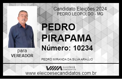 Candidato PEDRO PIRAPAMA 2024 - PEDRO LEOPOLDO - Eleições