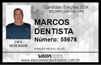 Candidato MARCOS DENTISTA 2024 - BELMIRO BRAGA - Eleições