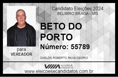 Candidato BETO DO PORTO 2024 - BELMIRO BRAGA - Eleições