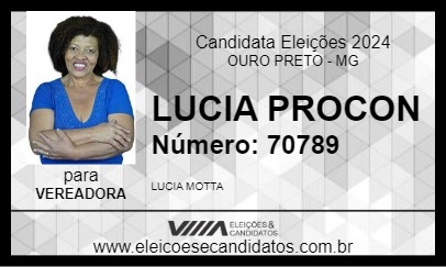 Candidato LUCIA MOTTA 2024 - OURO PRETO - Eleições