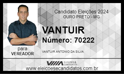 Candidato VANTUIR 2024 - OURO PRETO - Eleições