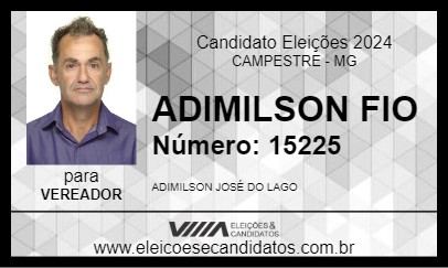 Candidato ADIMILSON FIO 2024 - CAMPESTRE - Eleições