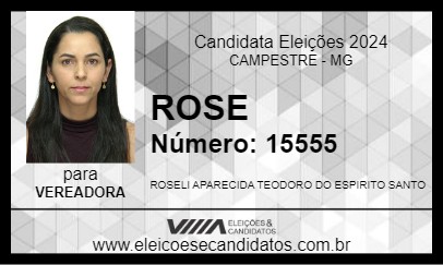 Candidato ROSE 2024 - CAMPESTRE - Eleições