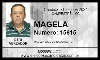 Candidato MAGELA 2024 - CAMPESTRE - Eleições