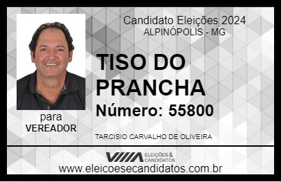 Candidato TISO DO PRANCHA 2024 - ALPINÓPOLIS - Eleições