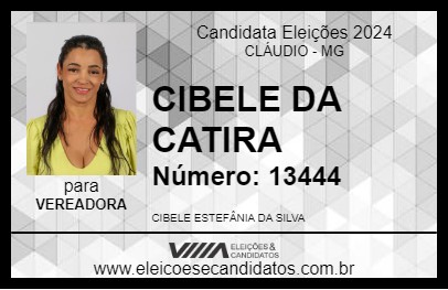 Candidato CIBELE DA CATIRA 2024 - CLÁUDIO - Eleições