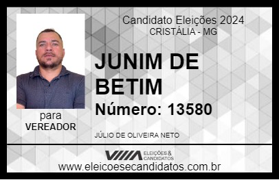 Candidato JUNIM DE BETIM 2024 - CRISTÁLIA - Eleições