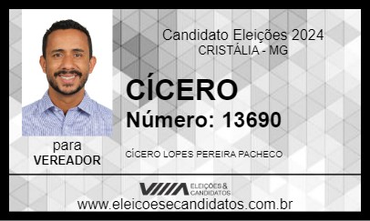 Candidato CÍCERO 2024 - CRISTÁLIA - Eleições