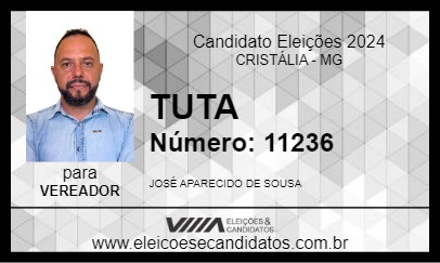 Candidato TUTA 2024 - CRISTÁLIA - Eleições